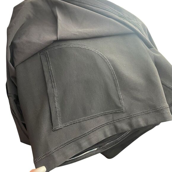 Lucy Activewear Womens Medium Skort Hidden Thigh Pocket Black Solid Workout - Picture 4 of 10